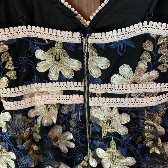 LuLu’s Karina Floral Embroidered Peplum Dress - Picture 9 of 15